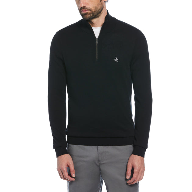 1/4 Zip Cotton Jersey Sweater | Original Penguin US