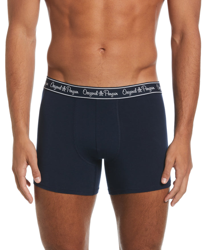 3 Pack Solid Boxer Brief  (Navy/Skydiv/Antq Grn)