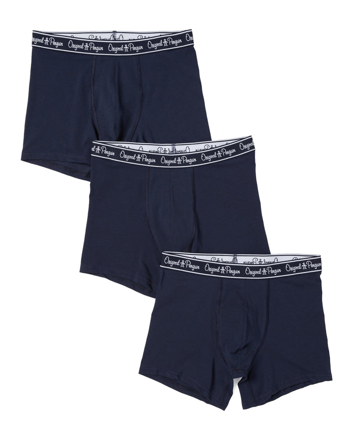 3 Pack Solid Boxer Brief  (Navy)