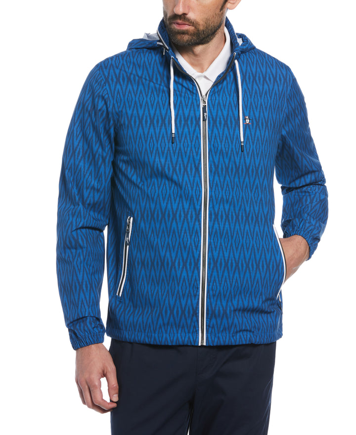 Allover Diamond Print Ratner Jacket (Star Sapphire)