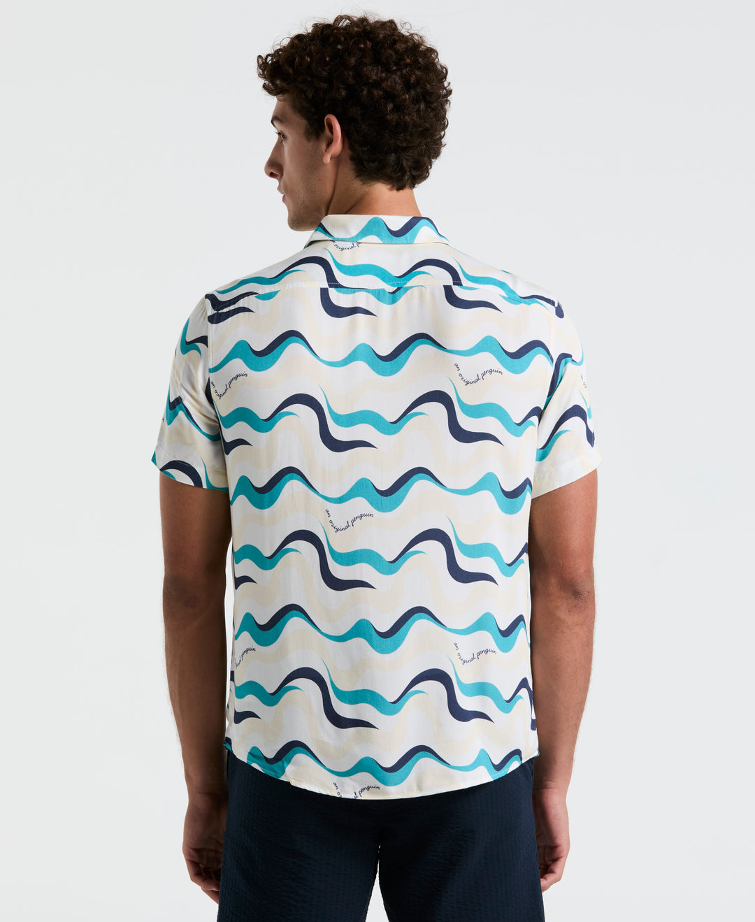 Multiwave All-Over Print Shirt (Bright White)