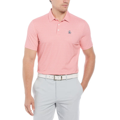 All-Over Pete Print Golf Polo Shirt (Strawberry Pink) 