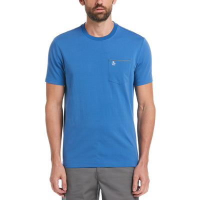 Chambray Tipped Fashion Tee (Star Sapphire) 