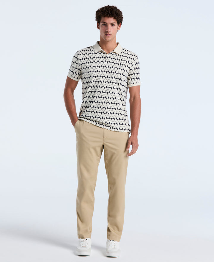 Cotton Flags Print Polo (Birch)