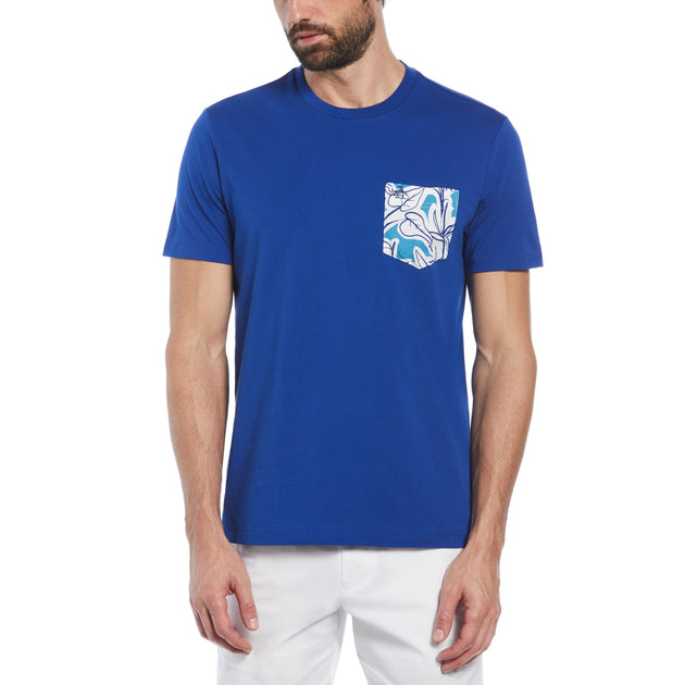 Cotton Jersey Linear Palm Pocket Tee | Original Penguin US