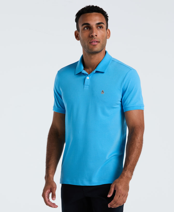 Daddy Pique Short Sleeve Polo Shirt (Bonnie Blue)