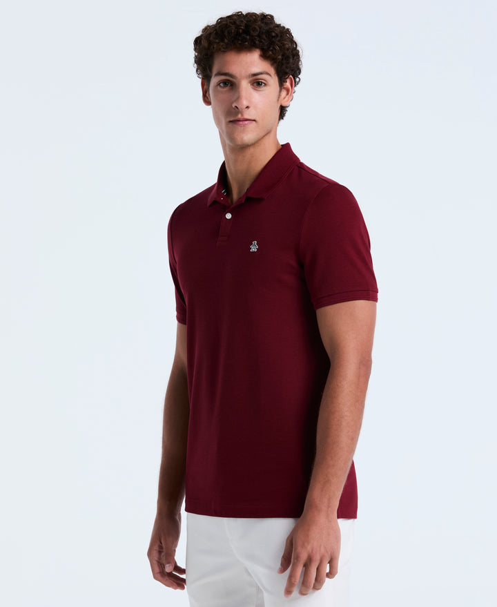 Daddy Pique Short Sleeve Polo Shirt (Cabernet)