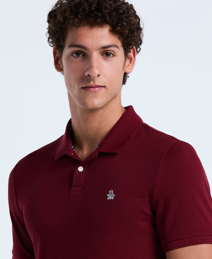 Daddy Pique Short Sleeve Polo Shirt (Cabernet)