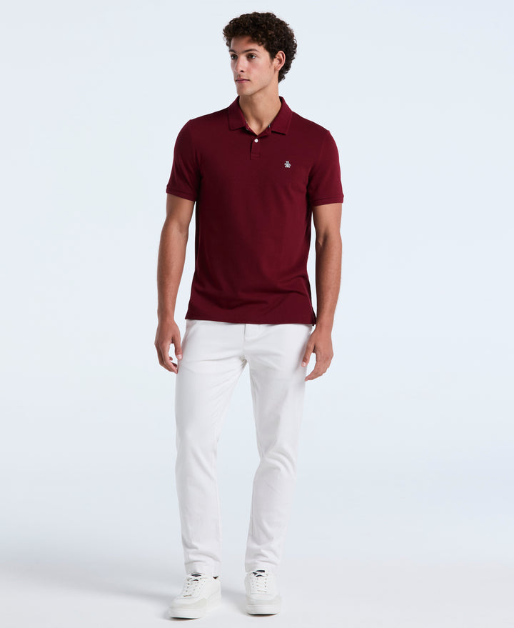 Daddy Pique Short Sleeve Polo Shirt (Cabernet)