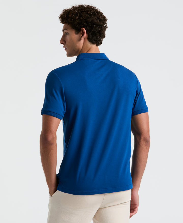 Daddy Pique Short Sleeve Polo Shirt (Blue Quartz)