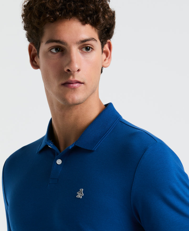 Daddy Pique Short Sleeve Polo Shirt (Blue Quartz)