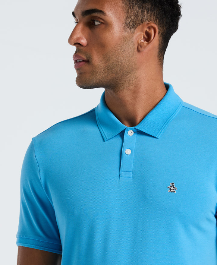 Daddy Pique Short Sleeve Polo Shirt (Bonnie Blue)
