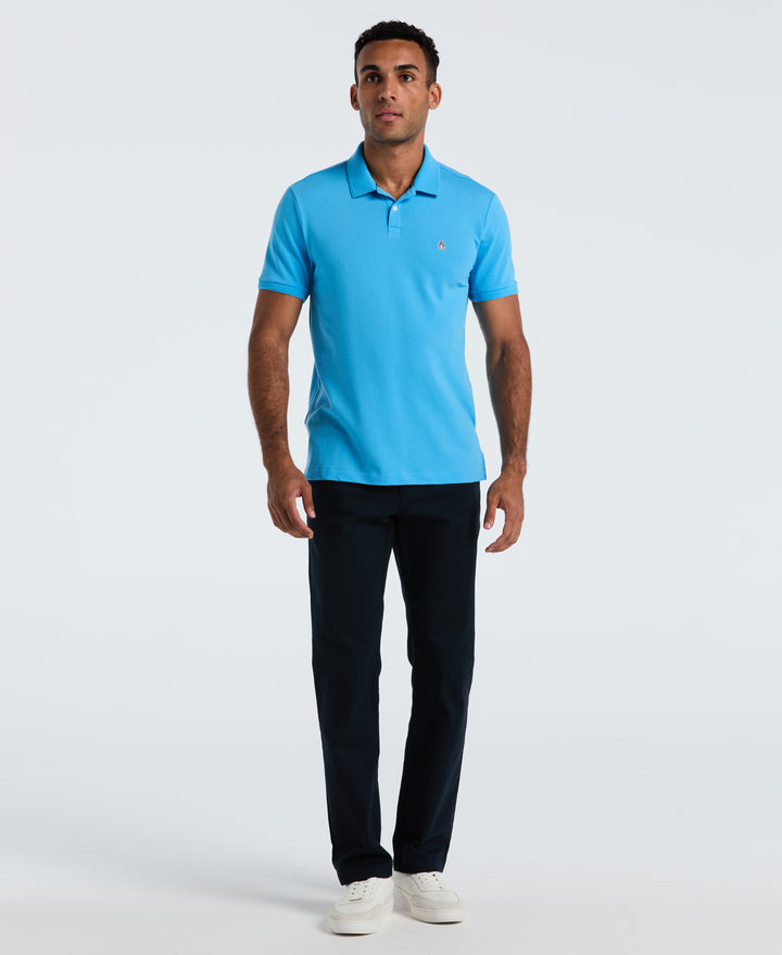 Daddy Pique Short Sleeve Polo Shirt (Bonnie Blue)