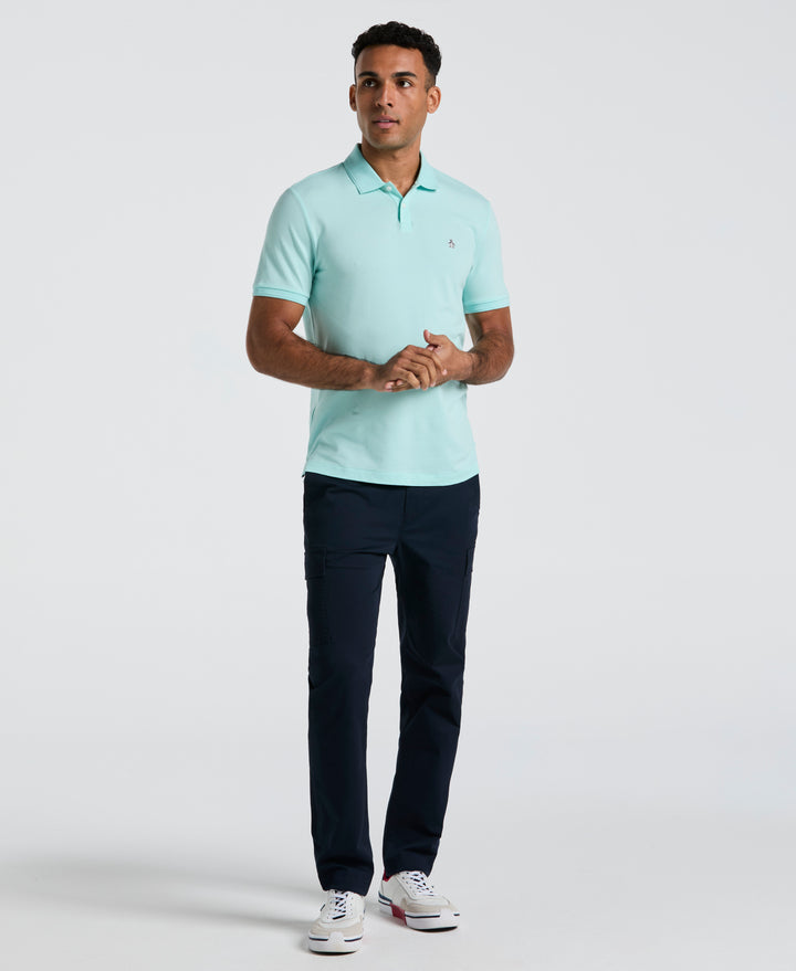 Daddy Pique Short Sleeve Polo Shirt (Blue Tint)