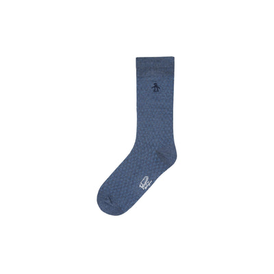 Dress Pique Solid Single Sock-Socks-Navy-NS-Original Penguin