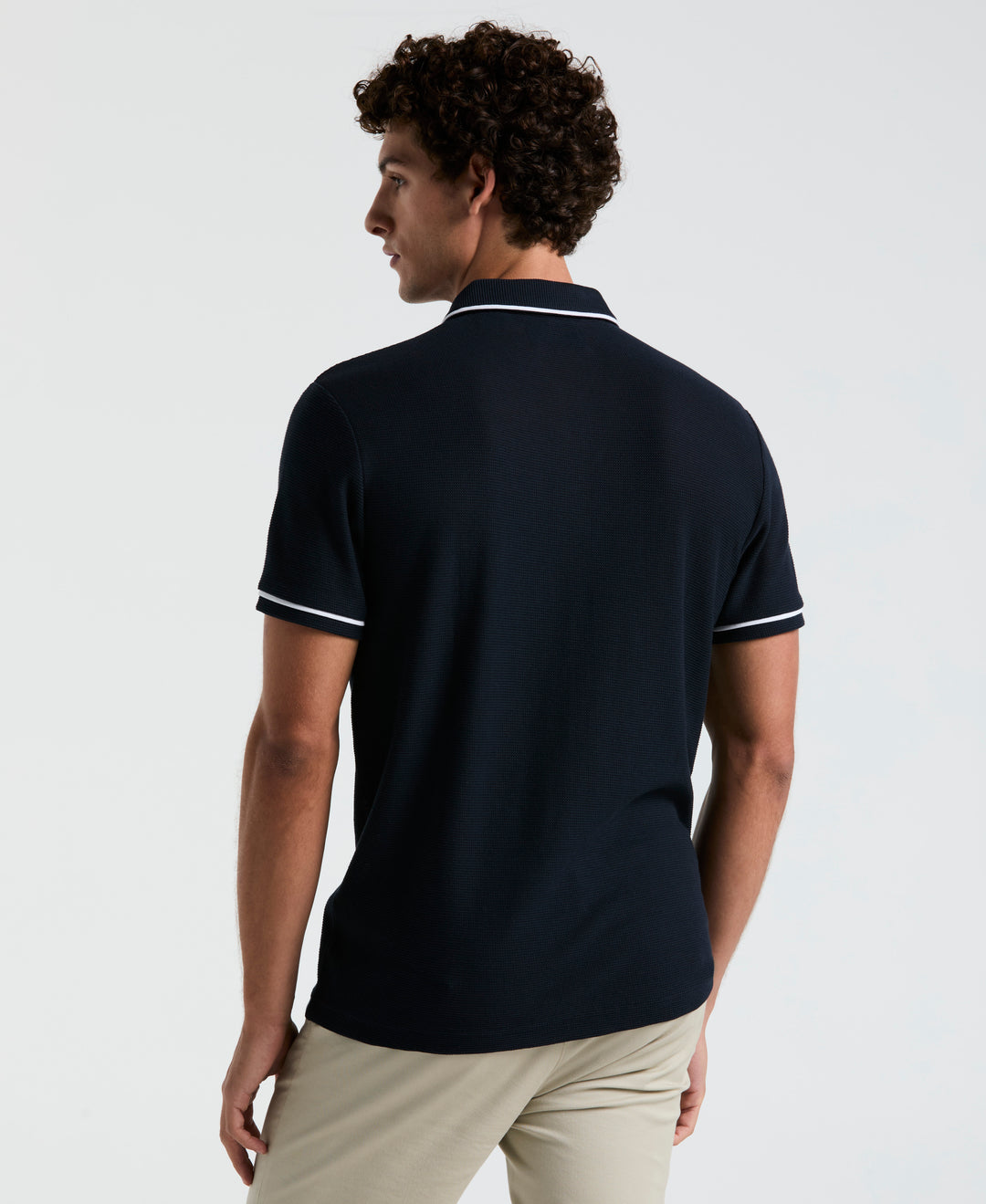 Earl Mesh Cotton Polo Shirt (Dark Sapphire)