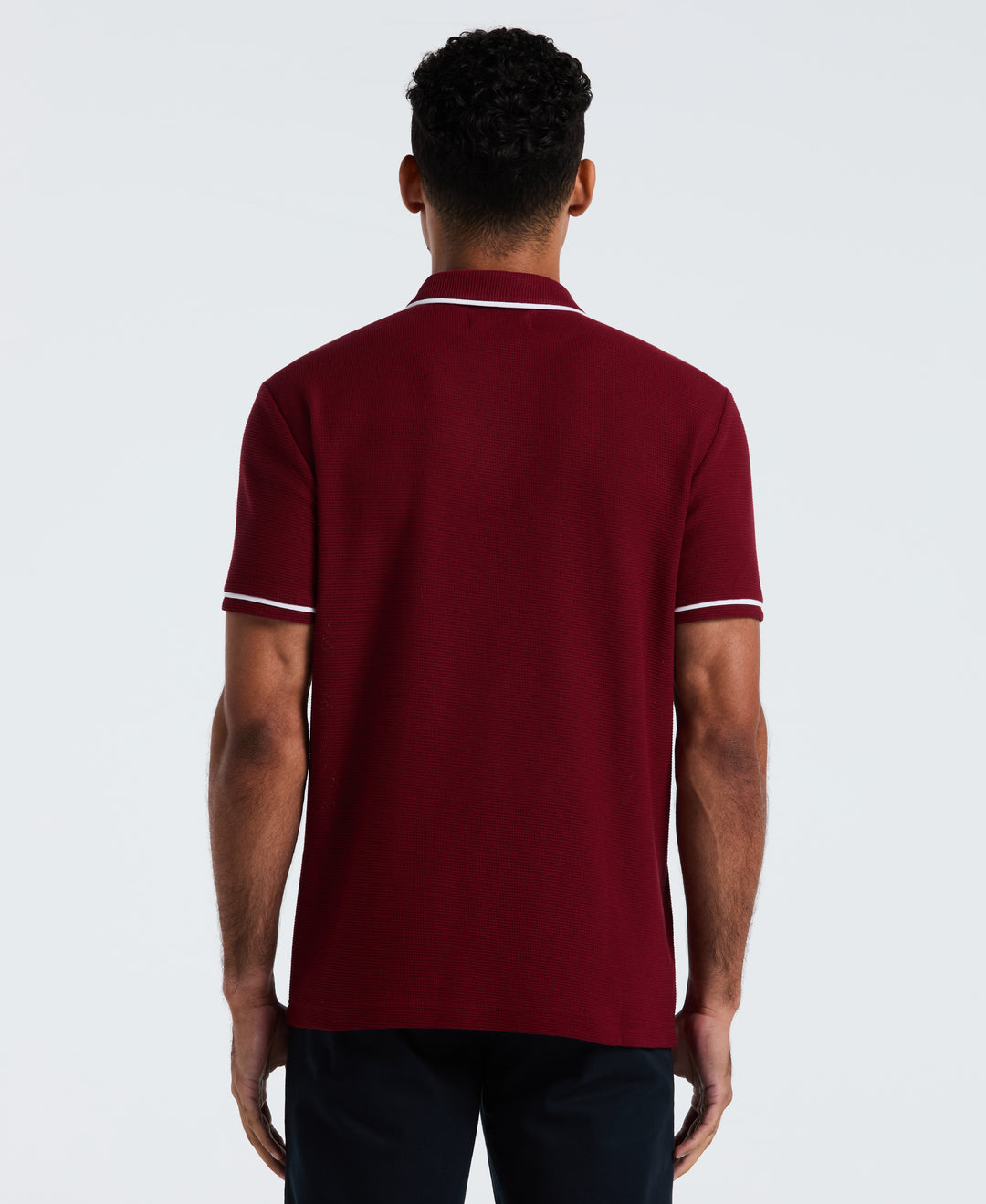 Earl Mesh Cotton Polo Shirt (Cabernet)