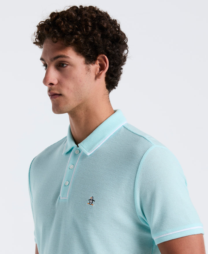 Earl Mesh Cotton Polo Shirt (Spa Retreat)