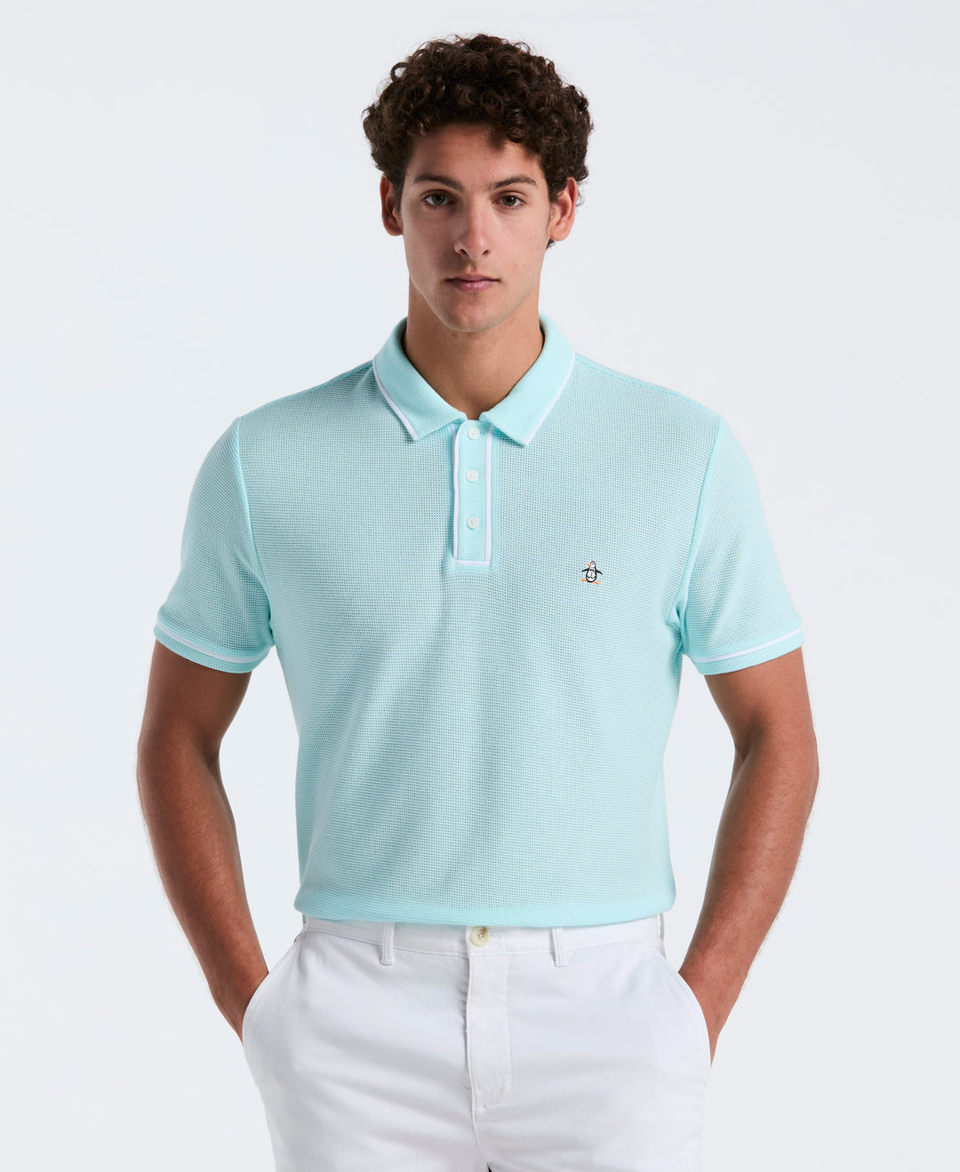 Earl Mesh Cotton Polo Shirt (Spa Retreat)