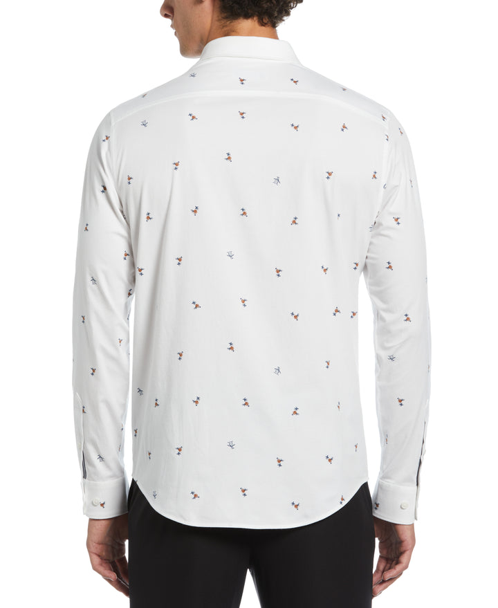 EcoVero Oxford Stretch Long Sleeve Shirt (Bright White)