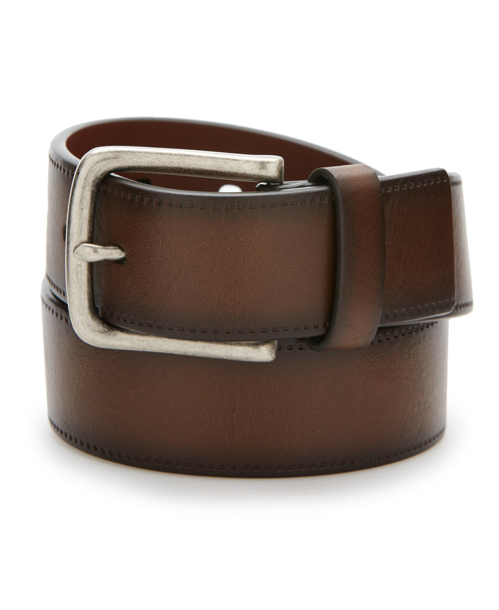Embossed Stitch Belt  (Brn)