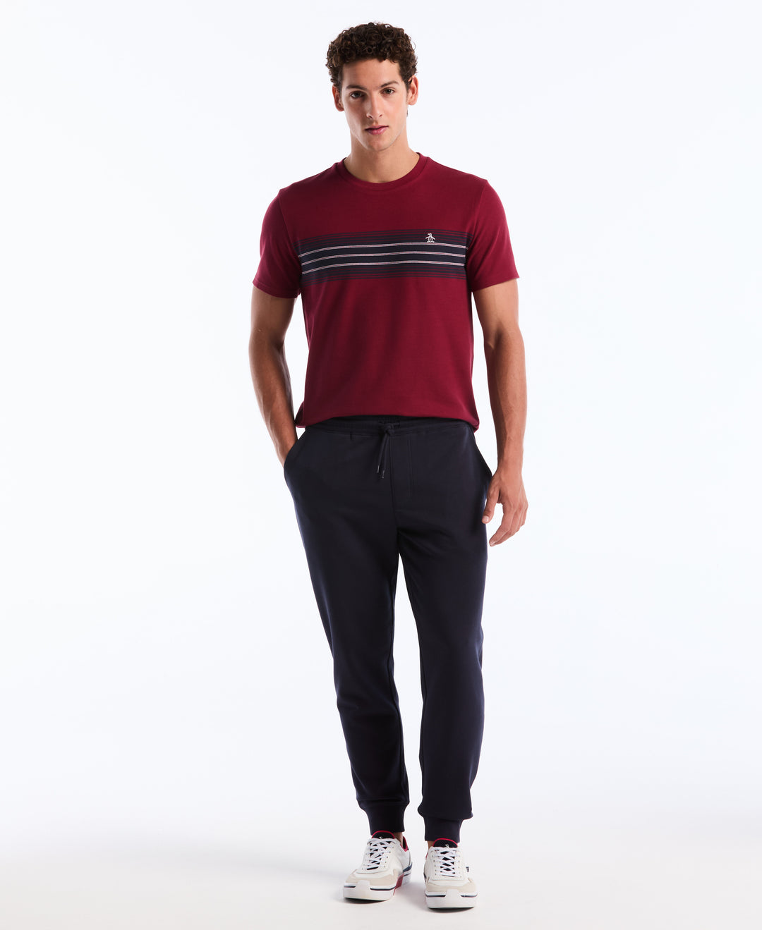 Fleece Embroidered Pete Jogger (Dark Sapphire)