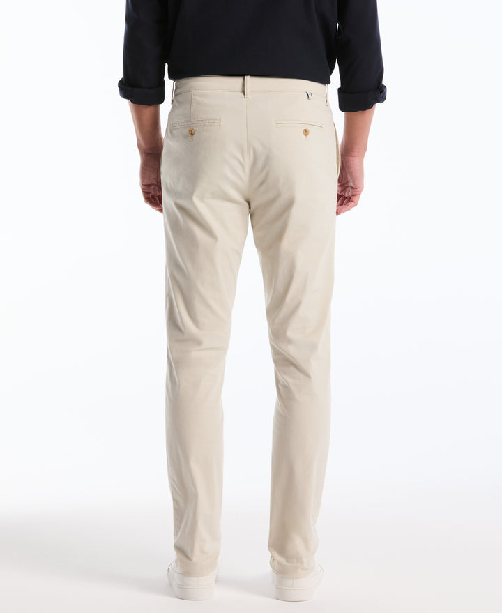 Flat Front Nylon Twill Chino Pant (Stone)