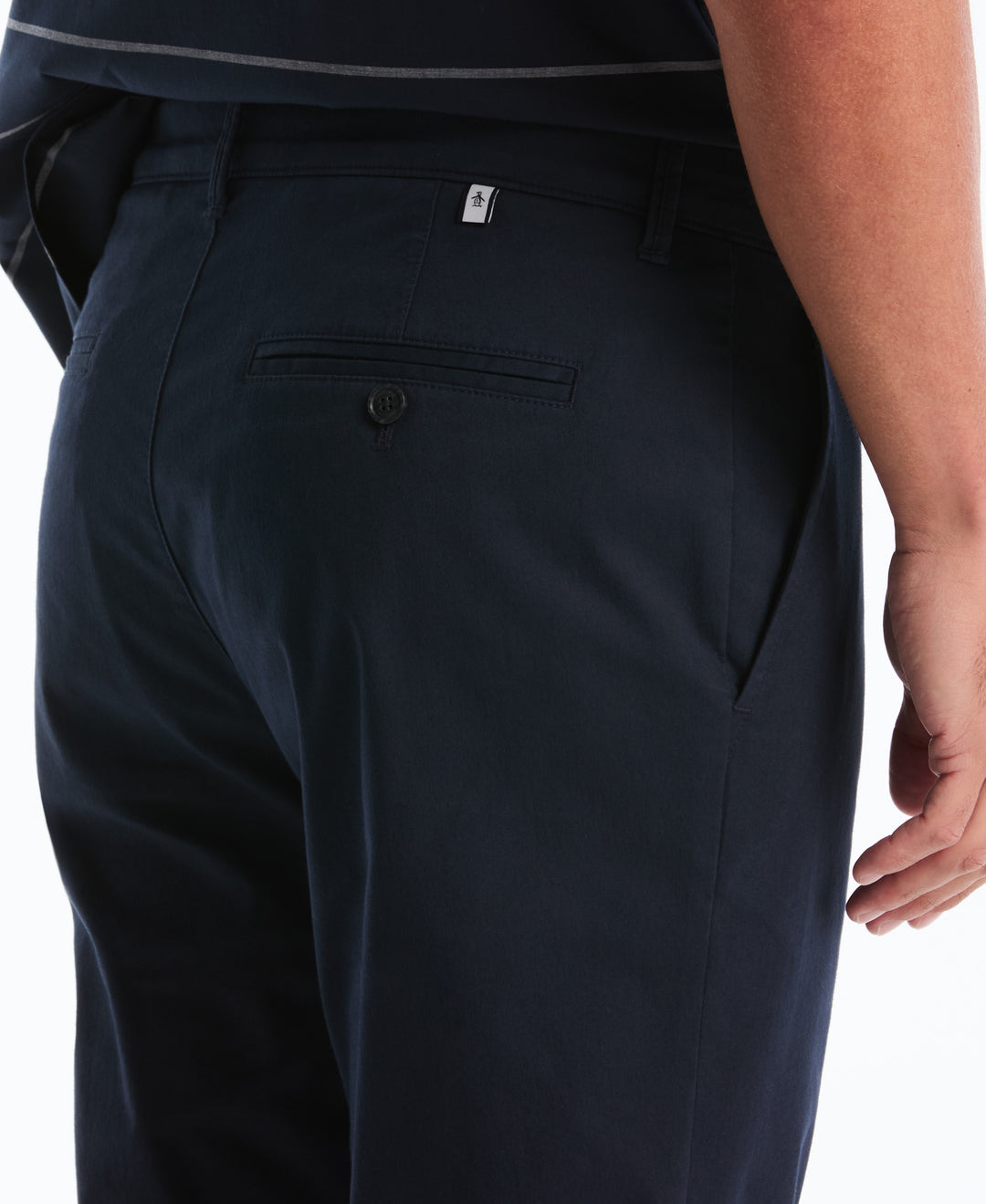 Flat Front Nylon Twill Chino Pant (Dark Sapphire)