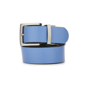 Floral Pete Reversible Leather Belt (Colony Blue) 