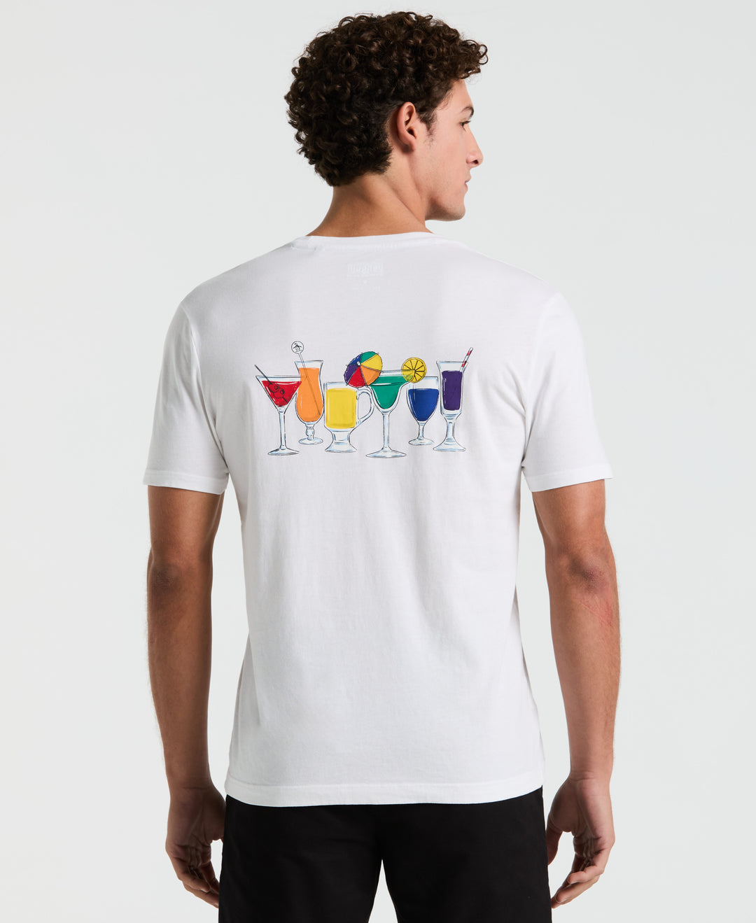Jersey Graphic Pride Cocktails Tee (Bright White)