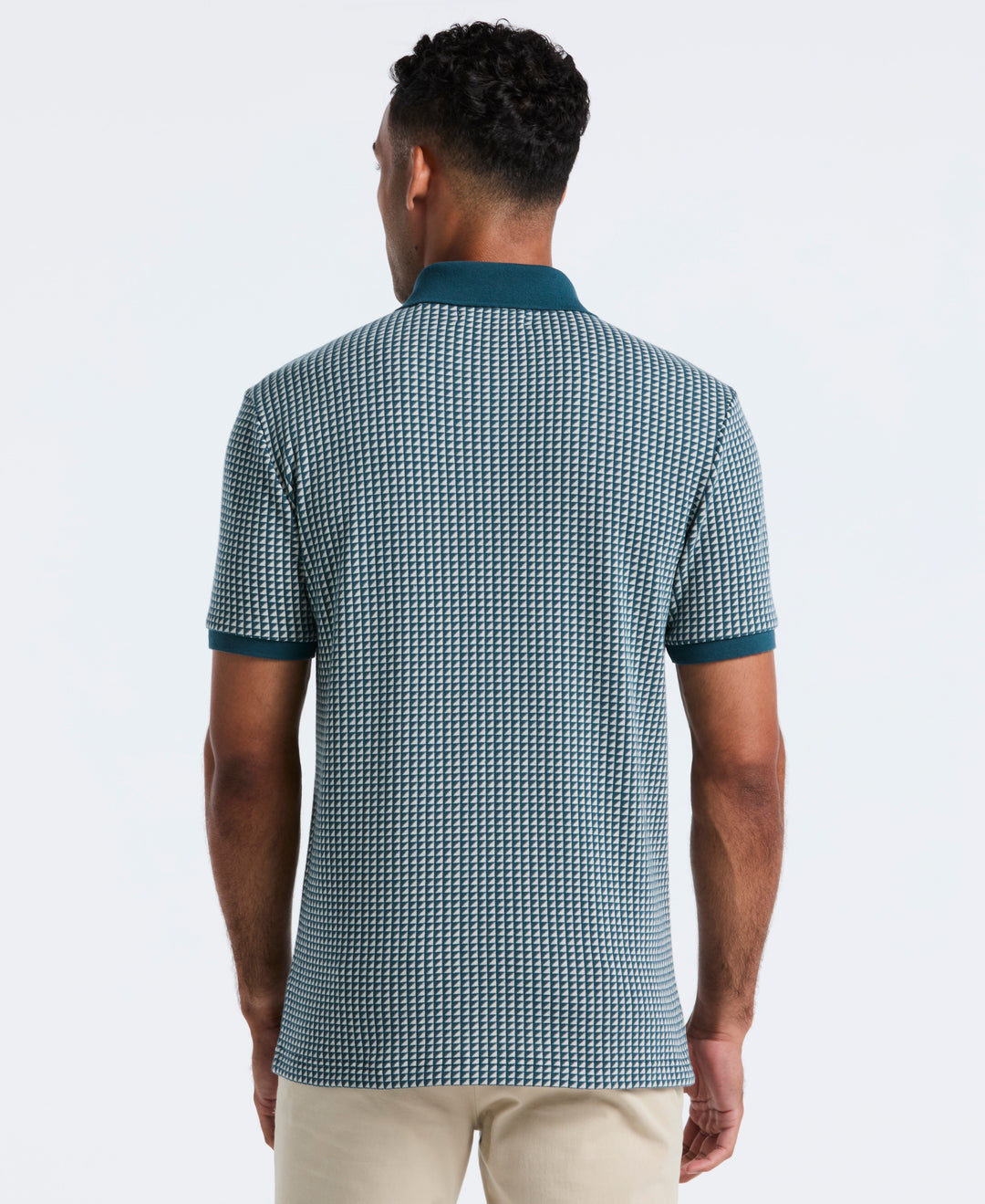 Jacquard Triangle Polo (Reflecting Pond)