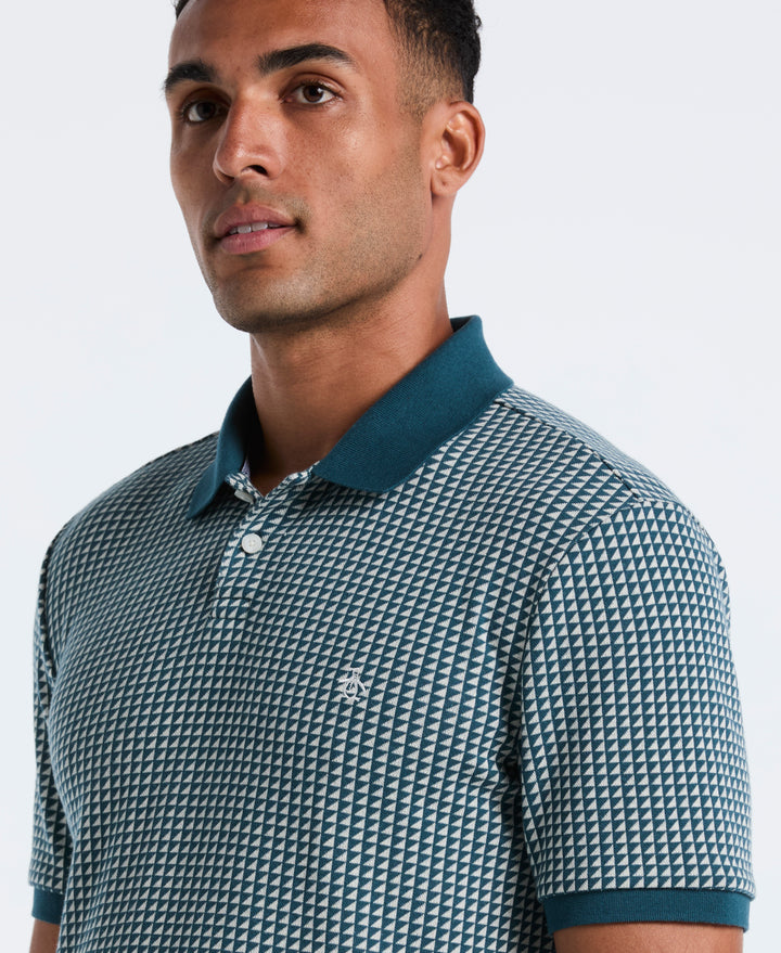 Jacquard Triangle Polo (Reflecting Pond)