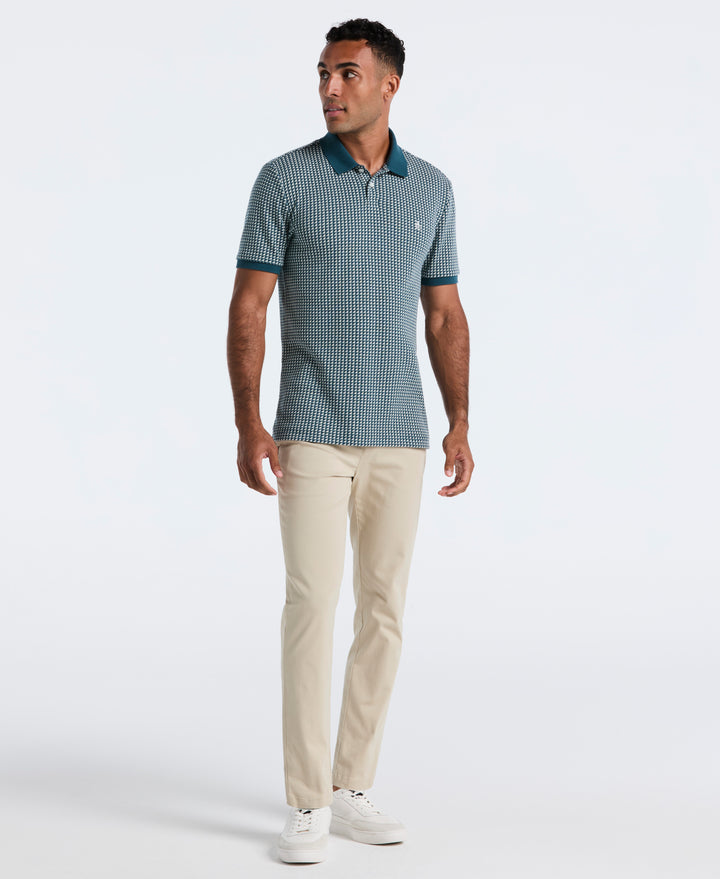 Jacquard Triangle Polo (Reflecting Pond)