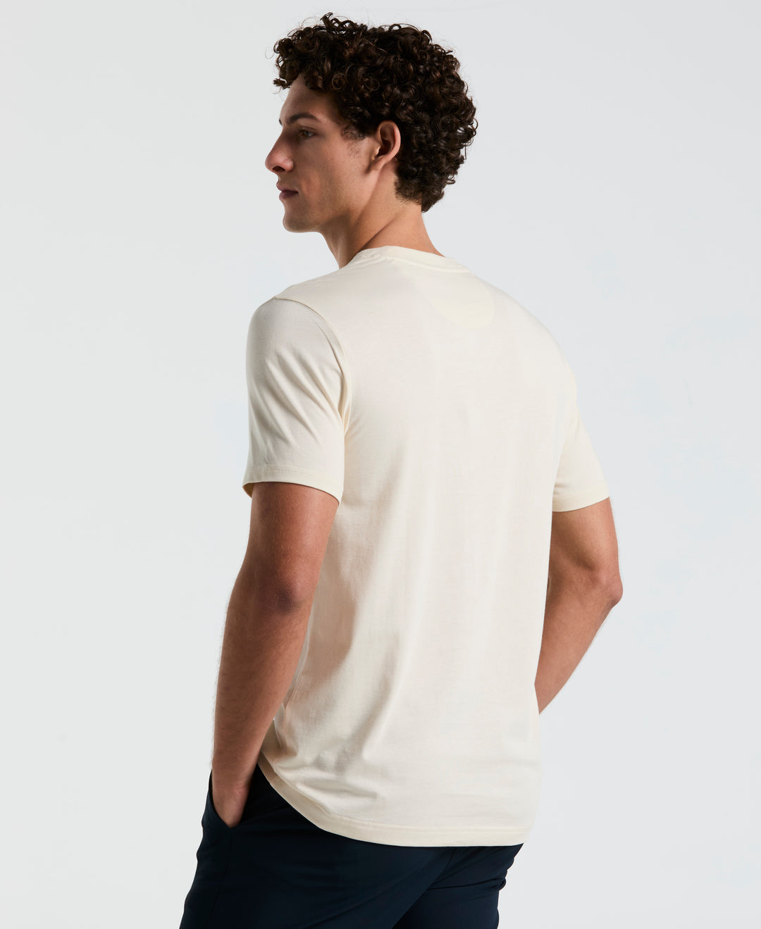 Jersey Palm Leaf Pocket Tee (Birch)