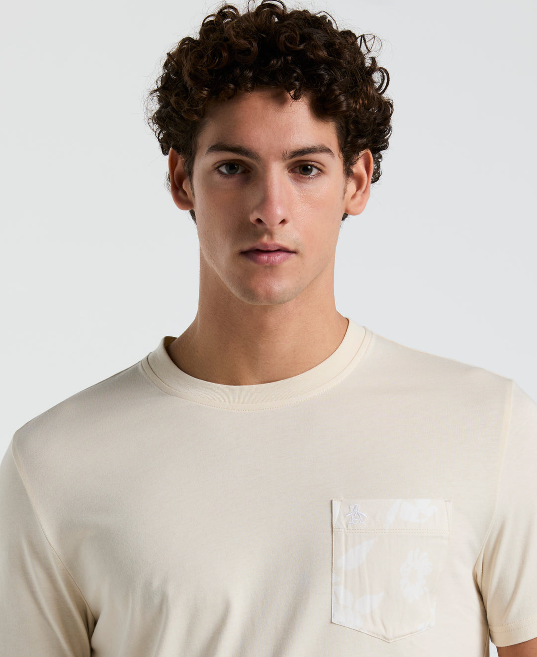 Jersey Palm Leaf Pocket Tee (Birch)