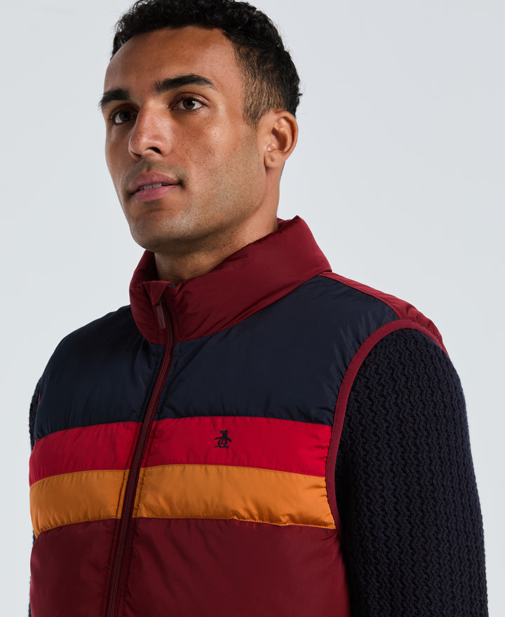 Lightweight Faux Down Vest (Cabernet)