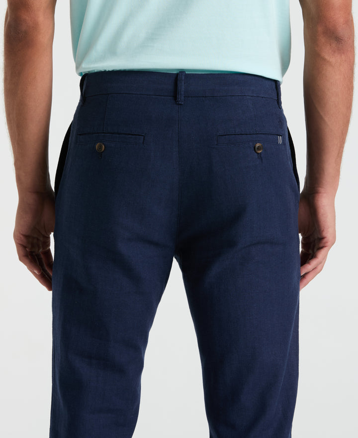 Linen Blend Chino Pant (Sargasso Sea)