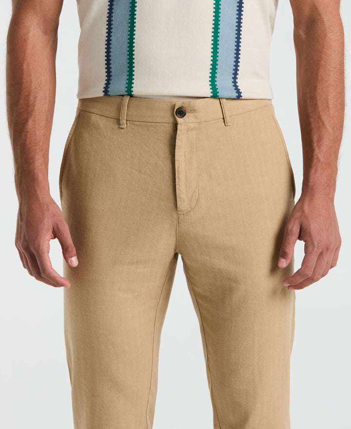 Linen Blend Chino Pant (Travertine)
