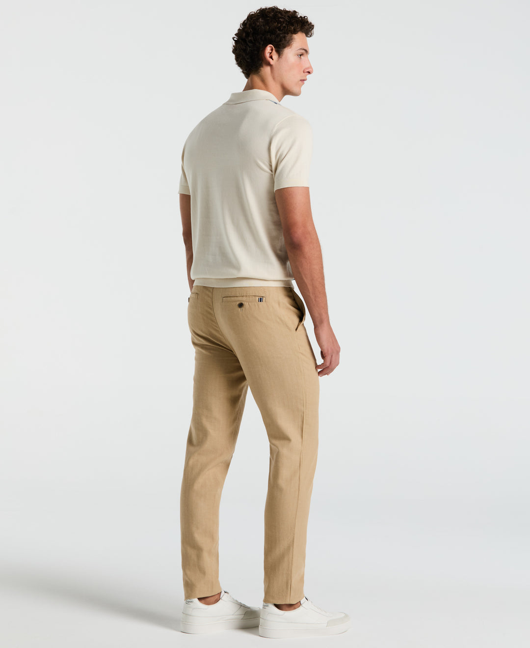 Linen Blend Chino Pant (Travertine)