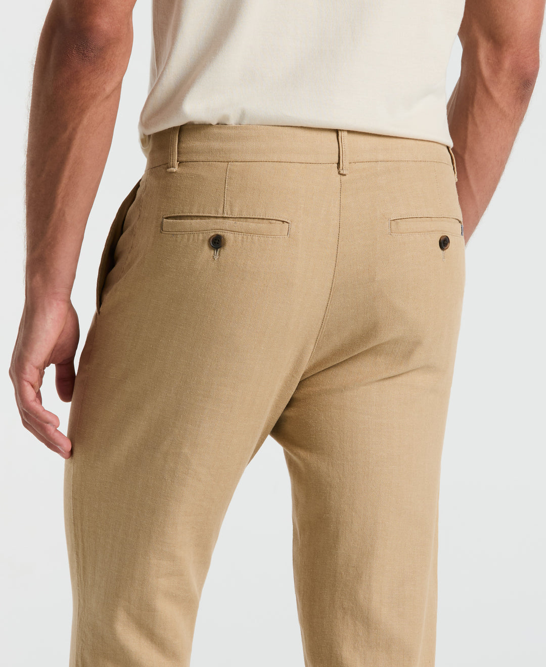 Linen Blend Chino Pant (Travertine)