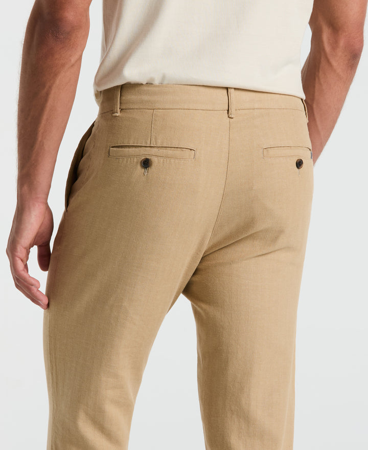 Linen Blend Chino Pant (Travertine)
