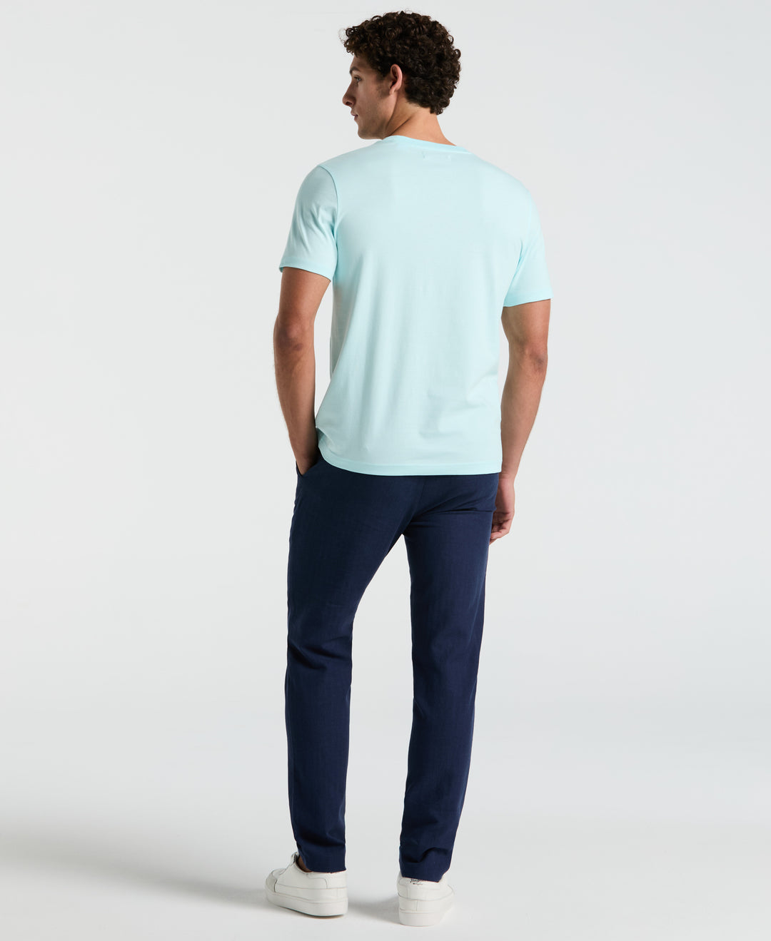 Linen Blend Chino Pant (Sargasso Sea)