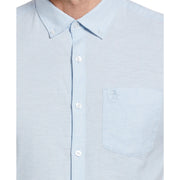 Linen Blend Shirt (Cerulean) 
