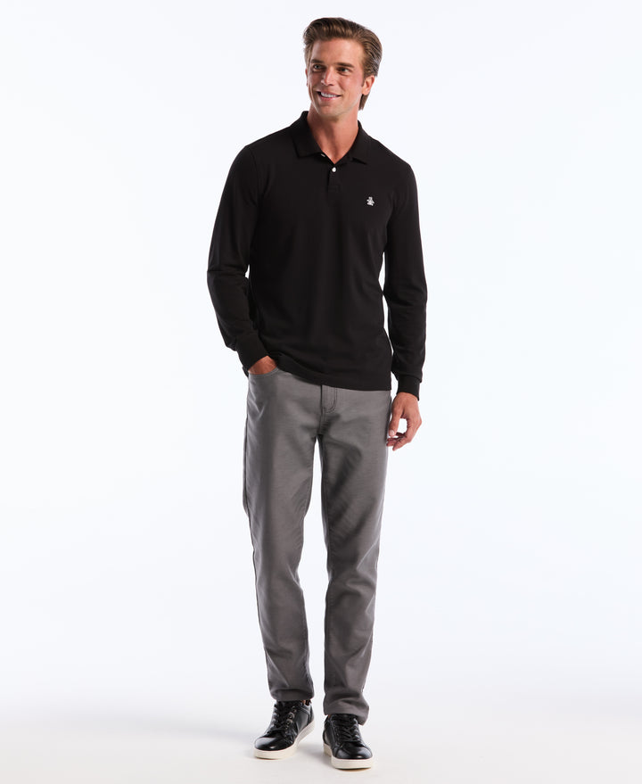 Cotton Pique Tennis Polo (True Black)