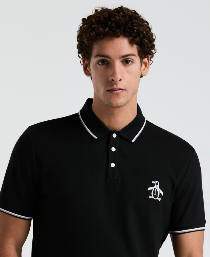 Mega Pete Pique Polo (True Black)
