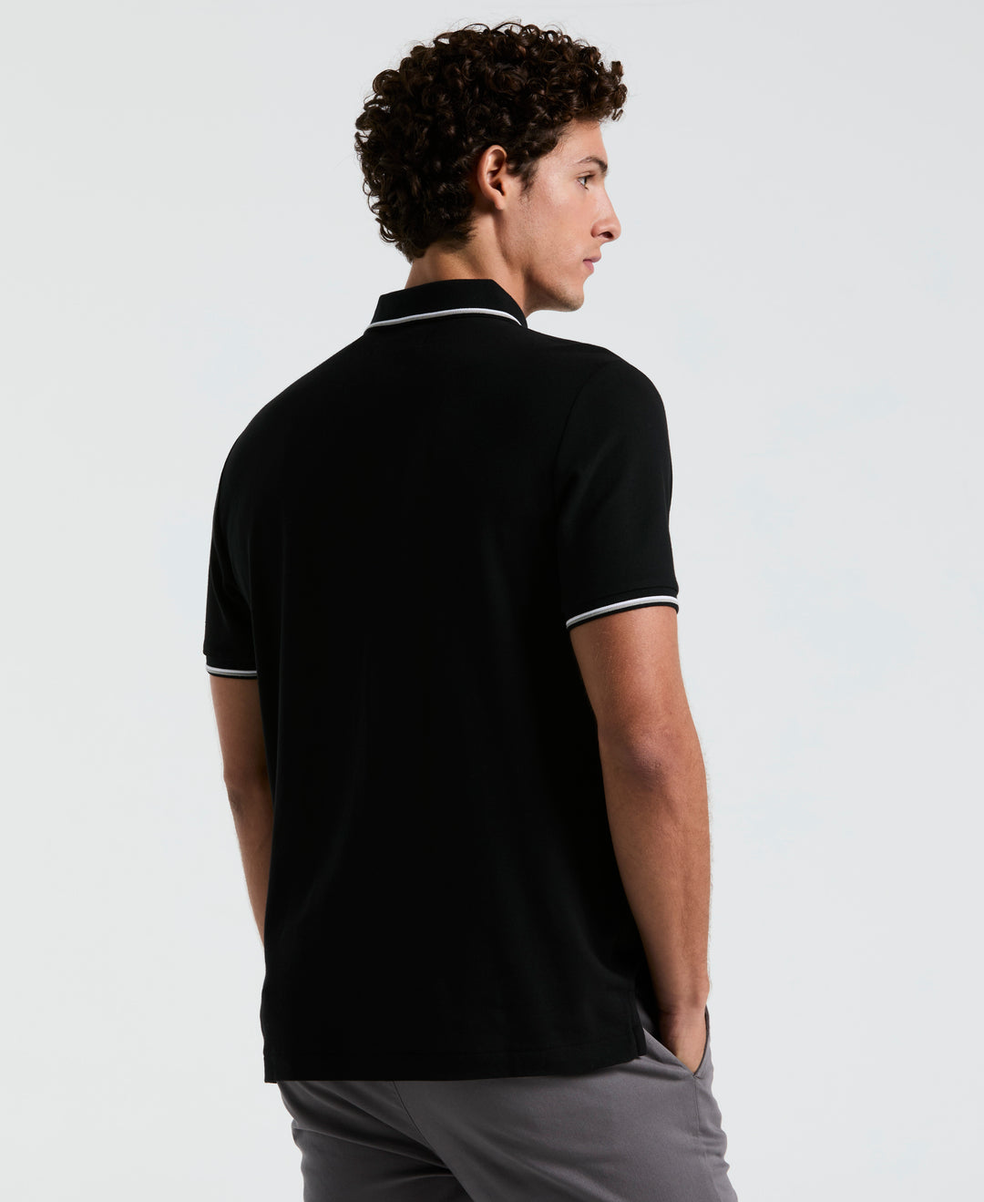 Mega Pete Pique Polo (True Black)