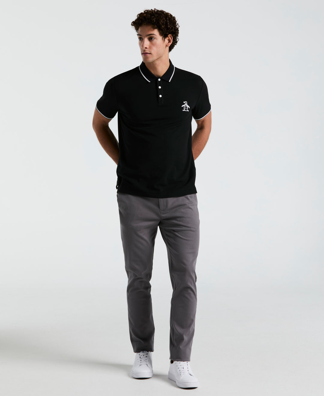 Mega Pete Pique Polo (True Black)