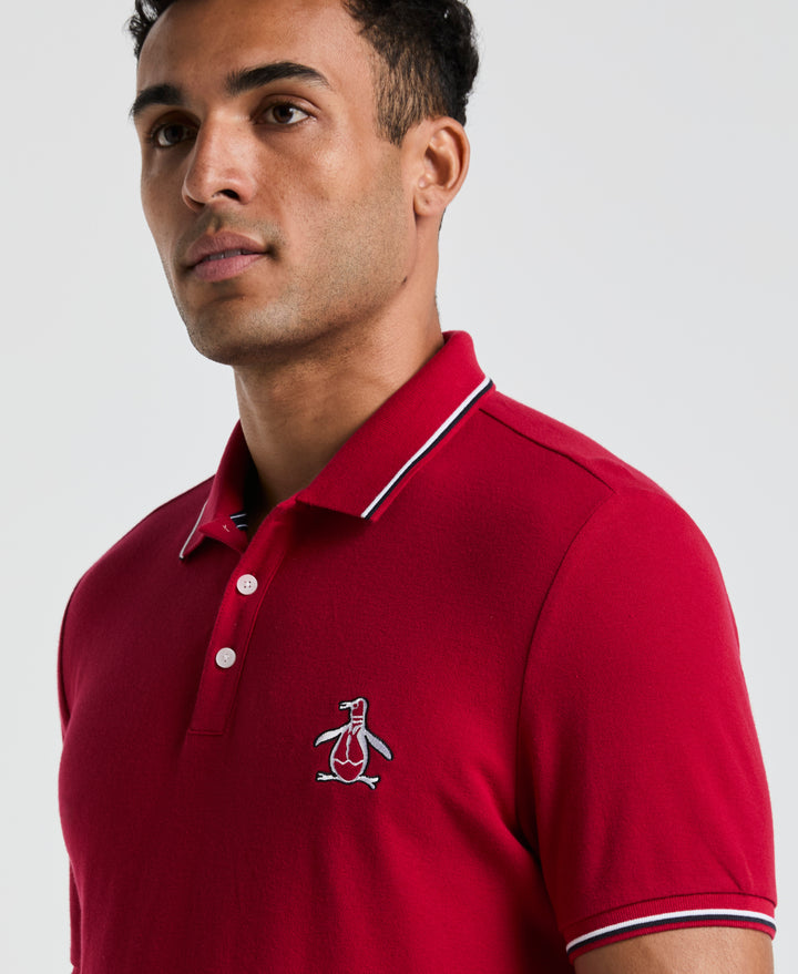 Cotton Pique Mega Pete Polo (Red)