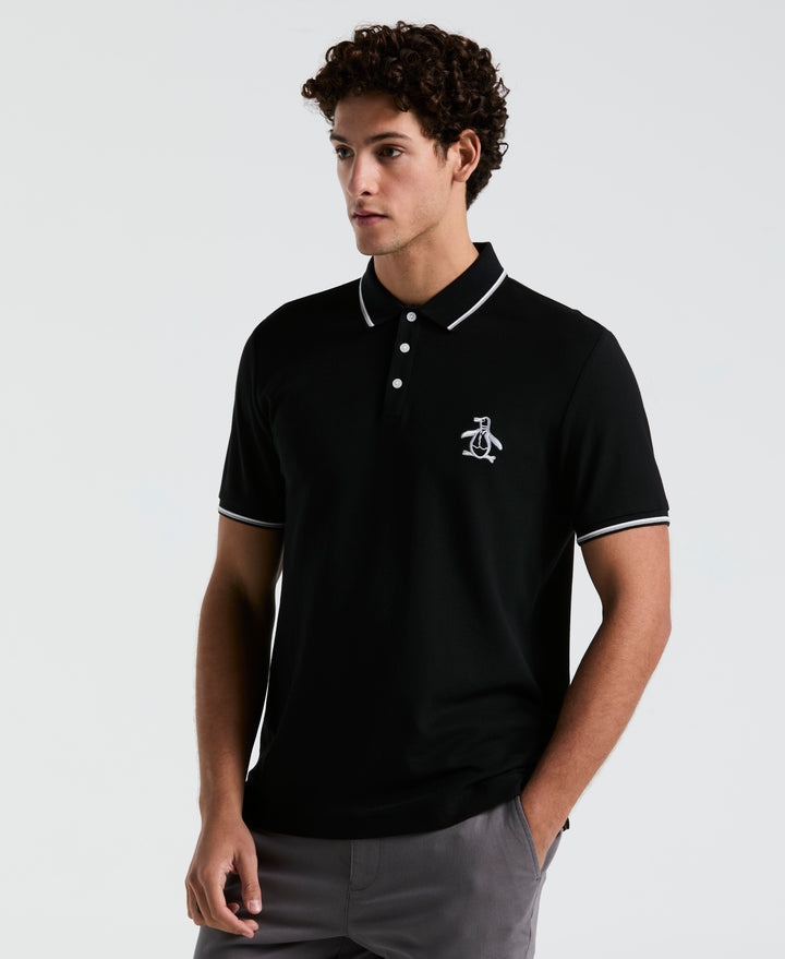 Mega Pete Pique Polo (True Black)
