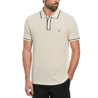 Organic Cotton Bentley Mesh Short Sleeve Polo Shirt (Birch) 